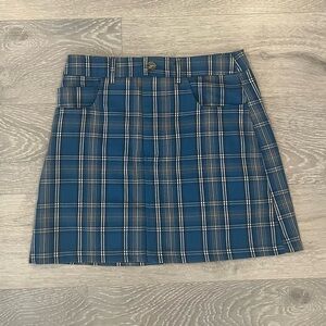 Blue Plaid Women's Skirt